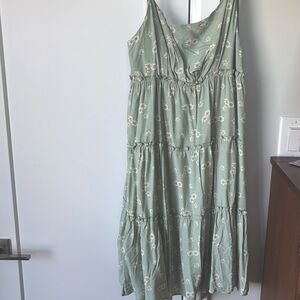 XL knee length summer dress, Breath of Youth